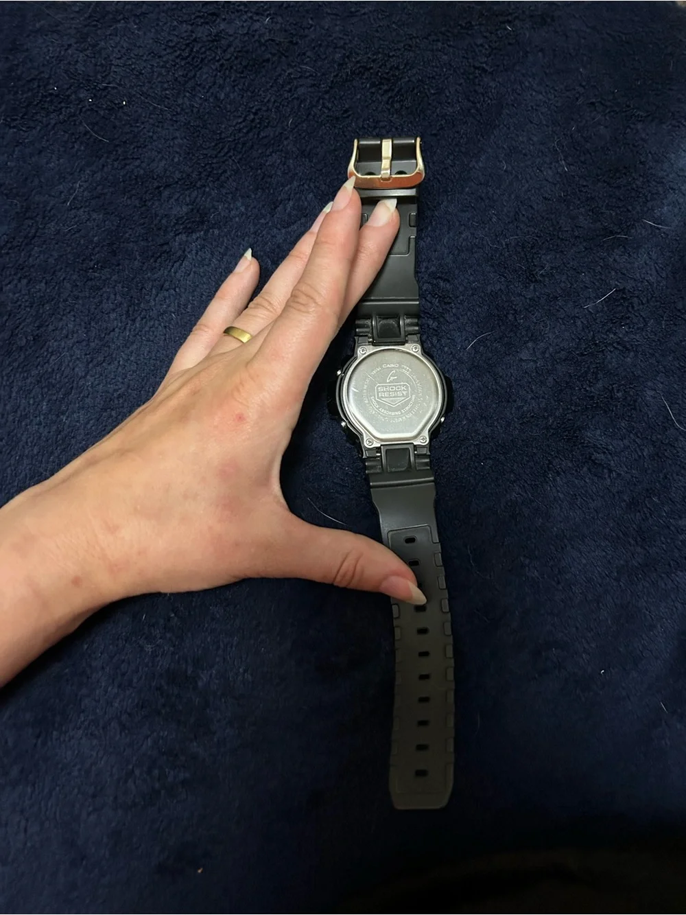 G-Shock Digital Watch - Black with Gold Accents